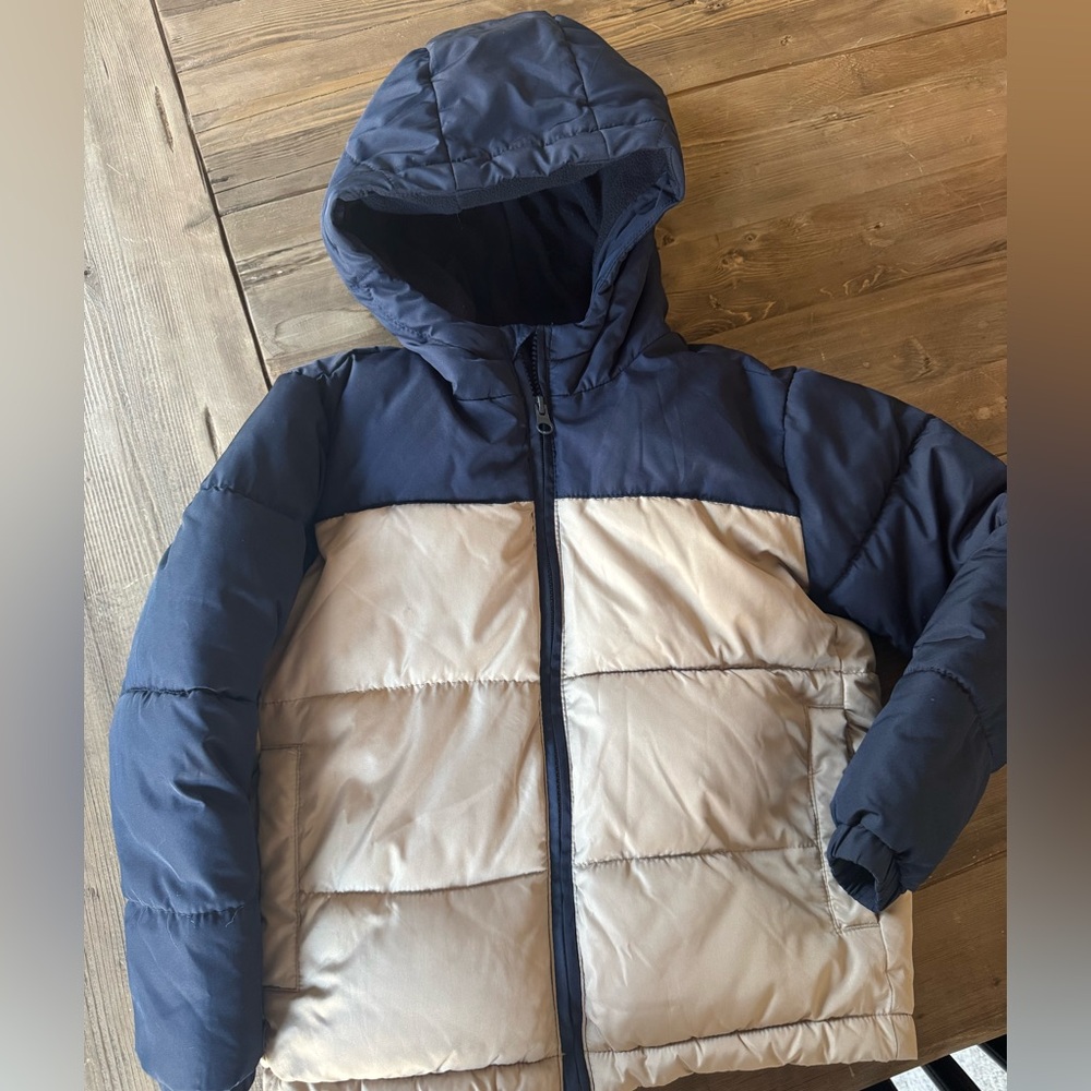 Old Navy Boys  Navy and Beige Puffer Jacket